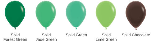 Solid Jade Green Solid Green Solid Lime Green Solid Forest Green Solid Chocolate