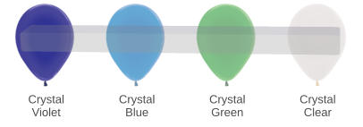 Crystal Green Crystal Blue Crystal Violet Crystal Clear