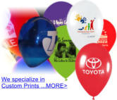 We custom print your message on balloons