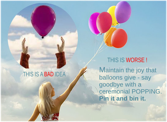 Say NO to balloon releases! A bad idea and worse.