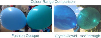 Fashion Opaque Crystal/Jewel - see-through Colour Range Comparison