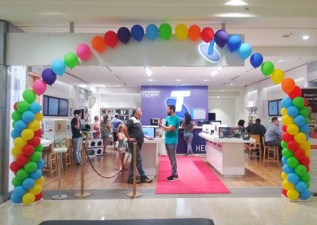 P15. Telstra Rainbow arch - product launch