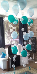 A14. Typical 3 balloon Table Centres - Helium gas filled