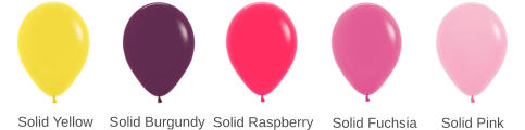 Solid Burgundy Solid Pink Solid Fuchsia Solid Yellow Solid Raspberry