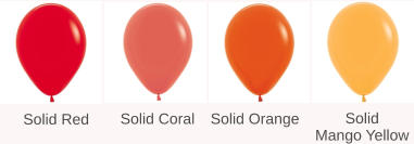 Solid Coral Solid Red Solid Mango Yellow Solid Orange