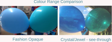 Fashion Opaque Crystal/Jewel - see-through Colour Range Comparison