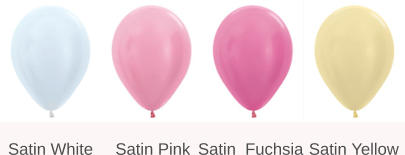 Satin White Satin Pink Satin  Fuchsia Satin Yellow