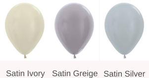 Satin Ivory Satin Greige Satin Silver